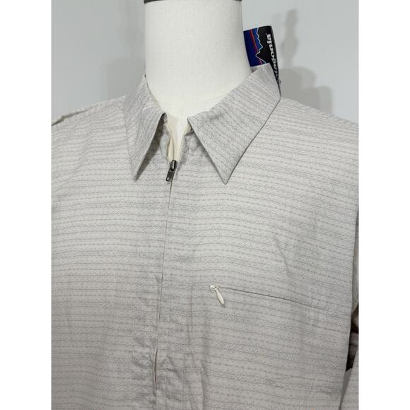 NEW Patagonia Sideburn Zip Up Long Sleeve Organic Cotton Shirt XL VINTAGE 2006 - Picture 2 of 8